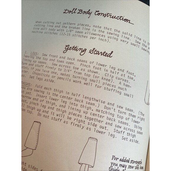 The Doll That Ma Made Paperback Pattern Book 15" Folk Dolls & Clothes Piecemaker - Picture 6 of 16